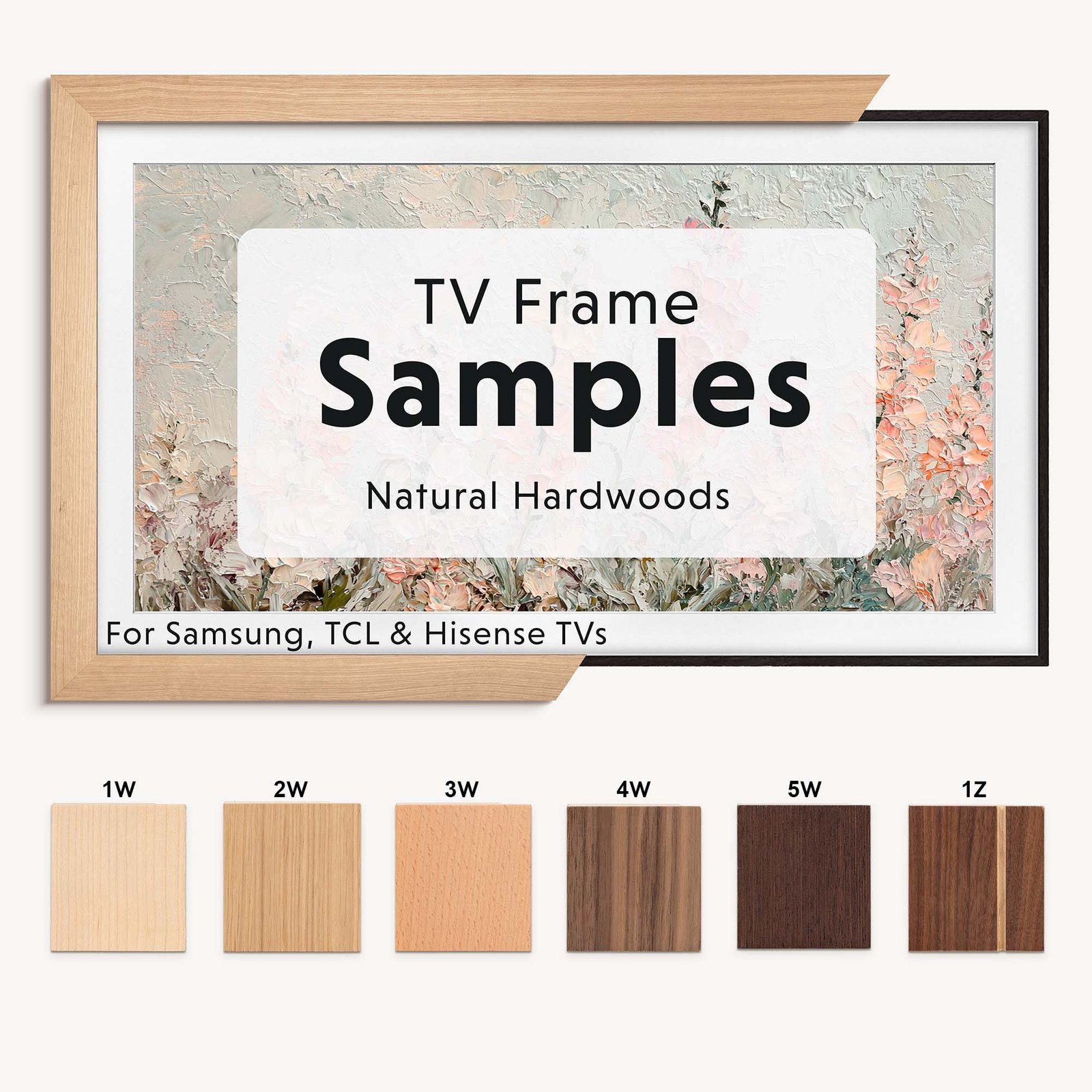 Natural Hardwood TV frame Samples