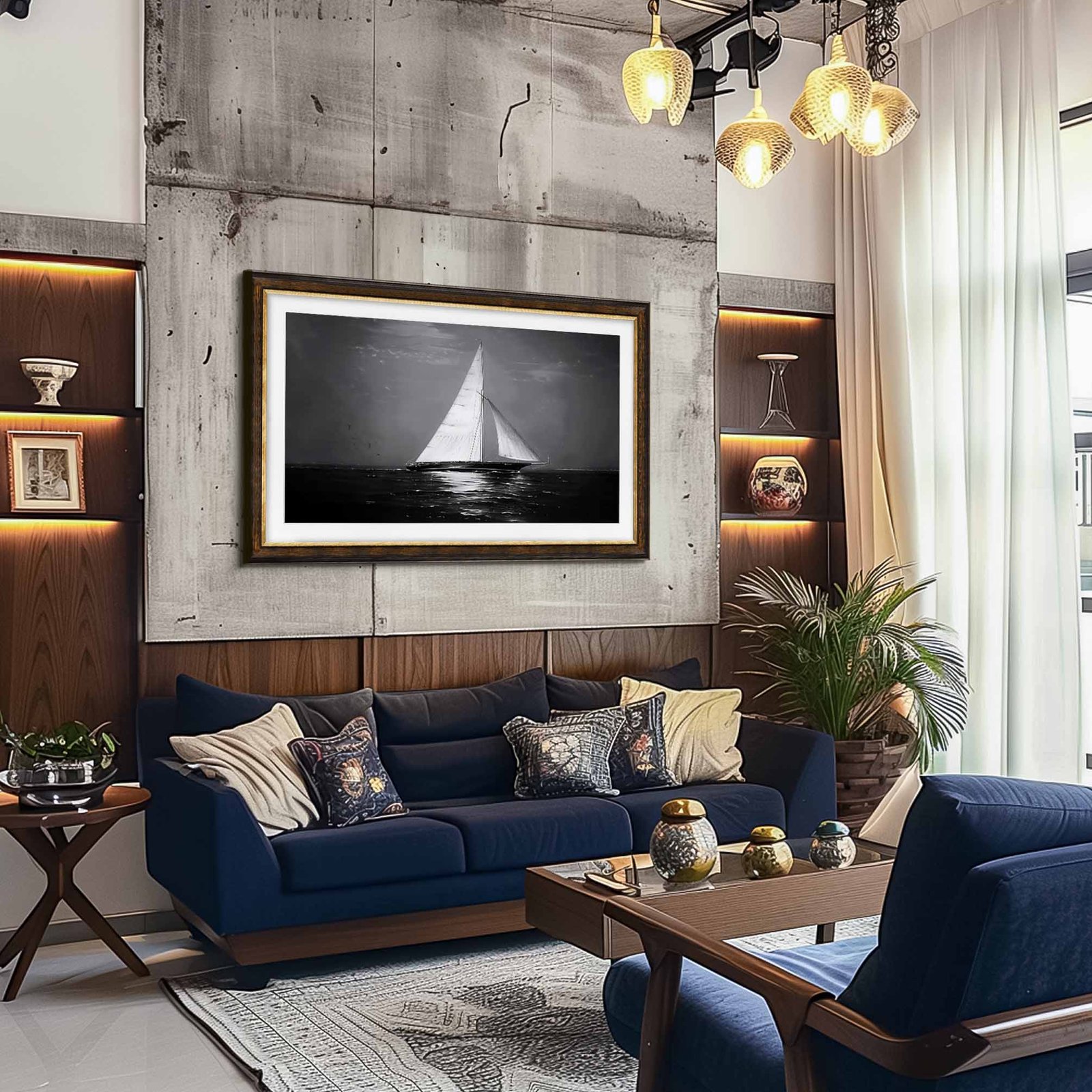 Antique Gold Leaf & Brown TV frame