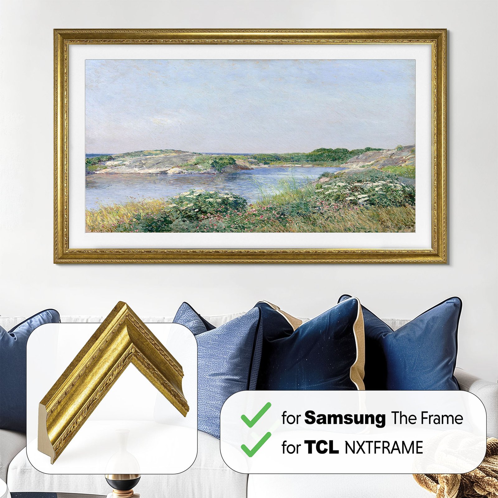 Classic Ornate Gold TV Frame