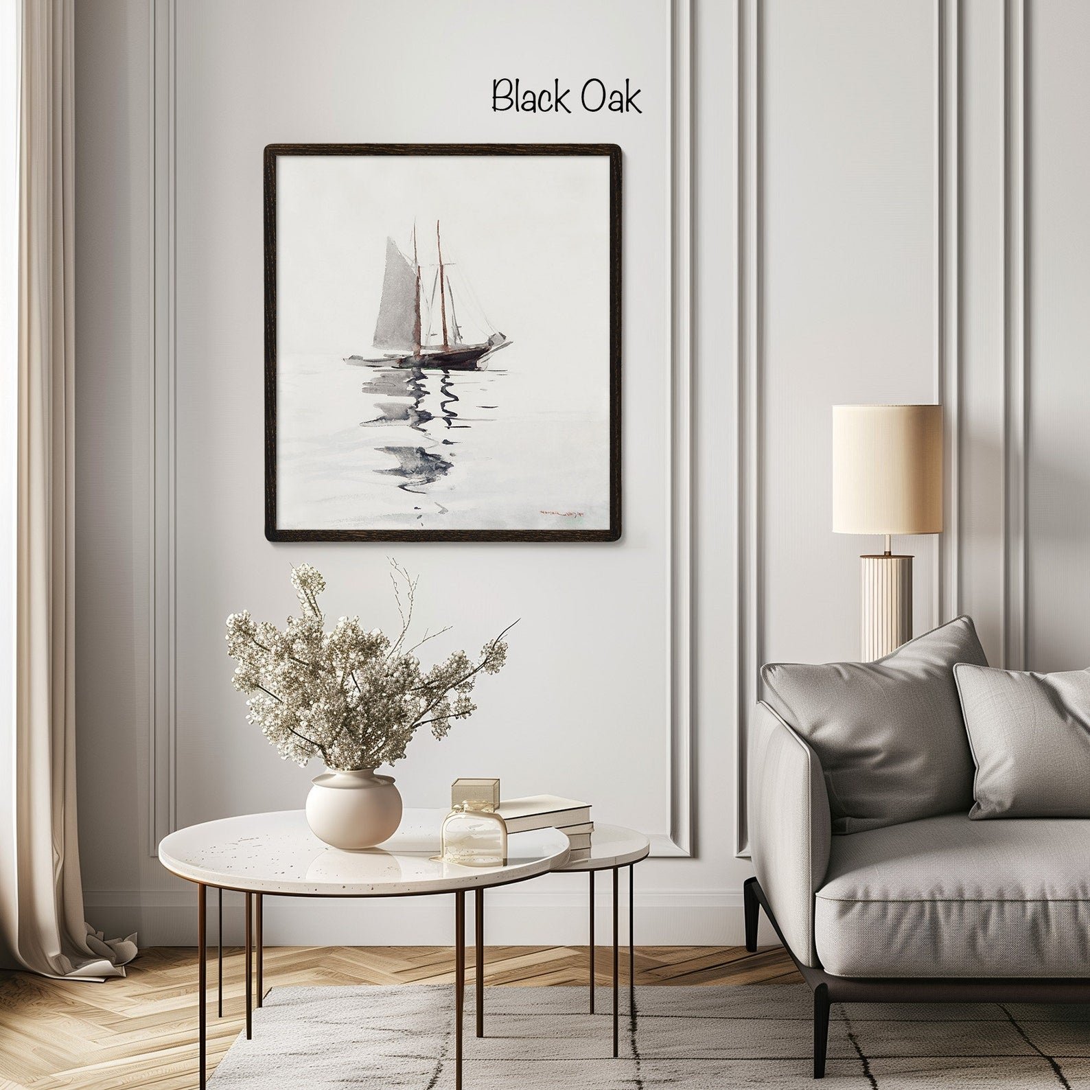 Round Corner Natural Hardwood Picture Frame, 1/2 Thin Edge